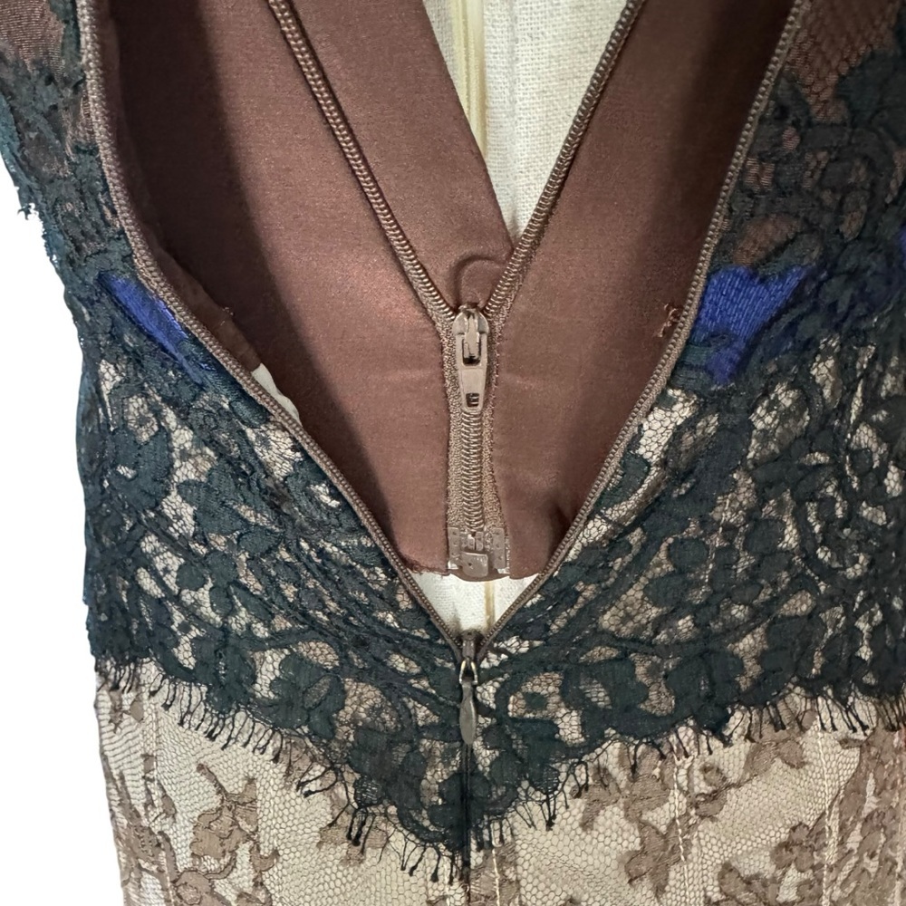 Carolina Herrera Lace Strapless Silk Dress Formal Evening Elegant sz 2 - Picture 8 of 14